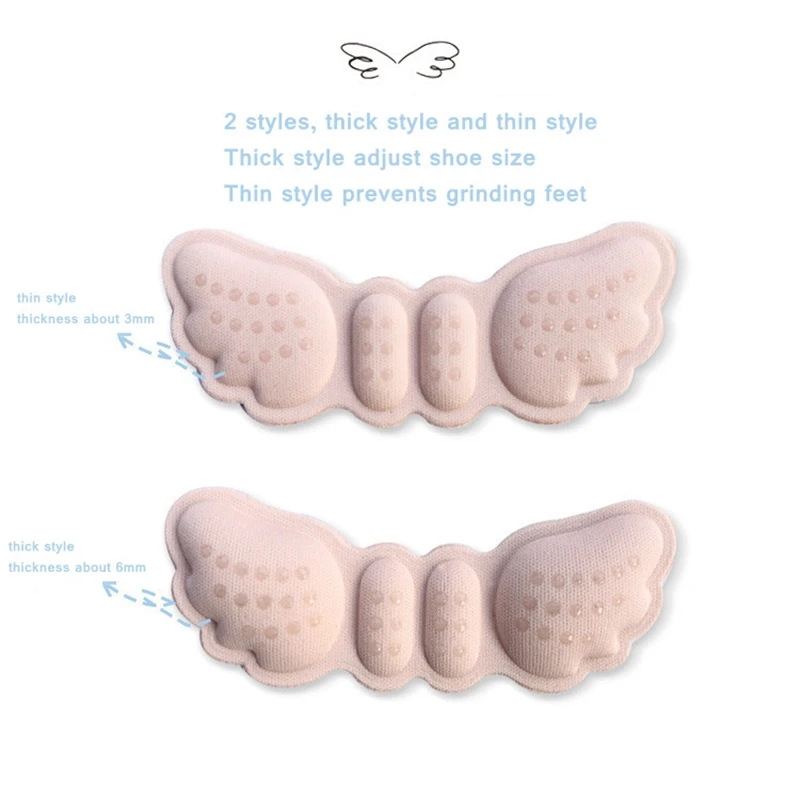 滑り止めハイヒールインソール,バタフライライナーグリップ,フットケアパッド,ステッカープロテクター,サイズ調整可能,1ペア