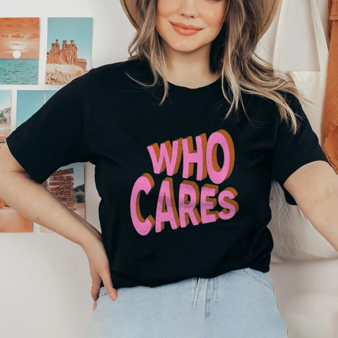 Who Cares T-Shirt Sarcastic Shirt Unisex Jersey Short Sleeve Tee Who Cares TShirt