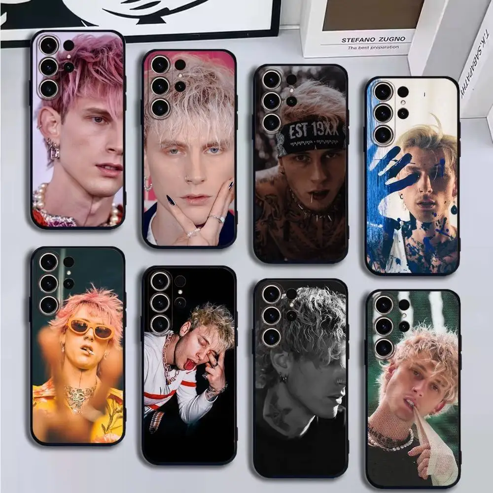 

M-Machine Gun K-Kelly MGK Phone Case For SamsungS25,24,21,22,23,30,Ultra,20,Plus,Fe,Lite,Note,10,9,Soft Black Cover