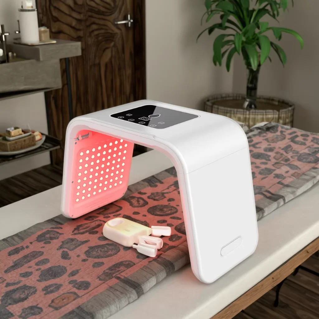 อุปกรณ์ความงามฟื้นฟูผิวระดับมืออาชีพ หน้ากากโฟตอน LED 7 สีแบบพับได้ - ผลิตภัณฑ์นวดหน้า