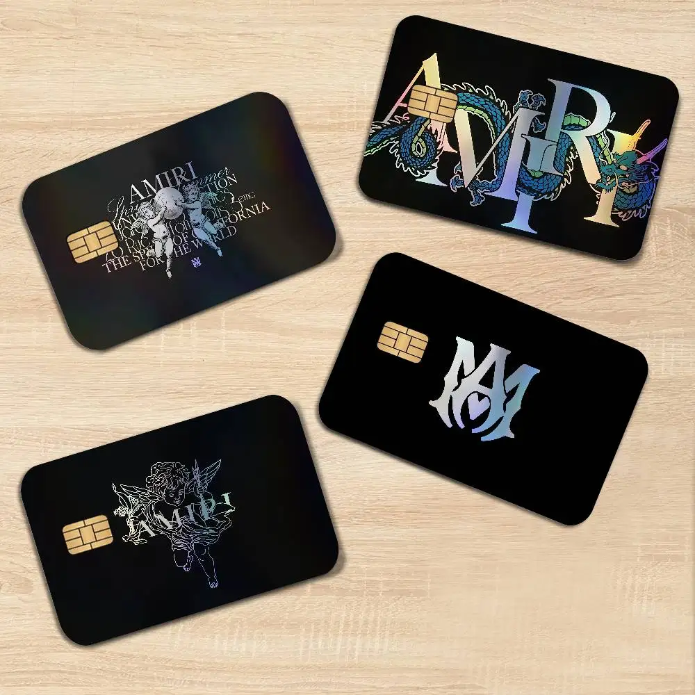 Luxury Design A-Amiries Laser Shiny Bank Card Stickers Waterproof Removable DIY Personal Decoration