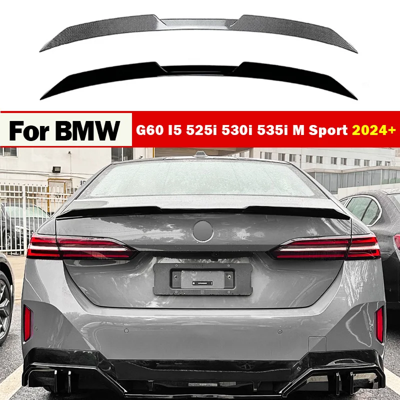 

For BMW 5 Series G60 I5 525i 530i 535i M Sport 2024 2025 2026+ Rear Trunk Spoiler Wing Lip Trunk Lid Modified Spoiler Tail Fin