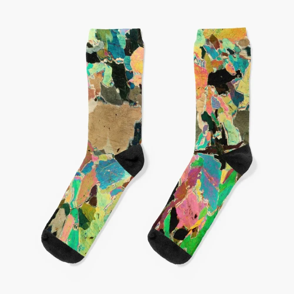 

Lewisian Gneiss (Hornblendite from Avernish, Scotland), Rock Thin Section Microscope Photo Geology Gift Socks