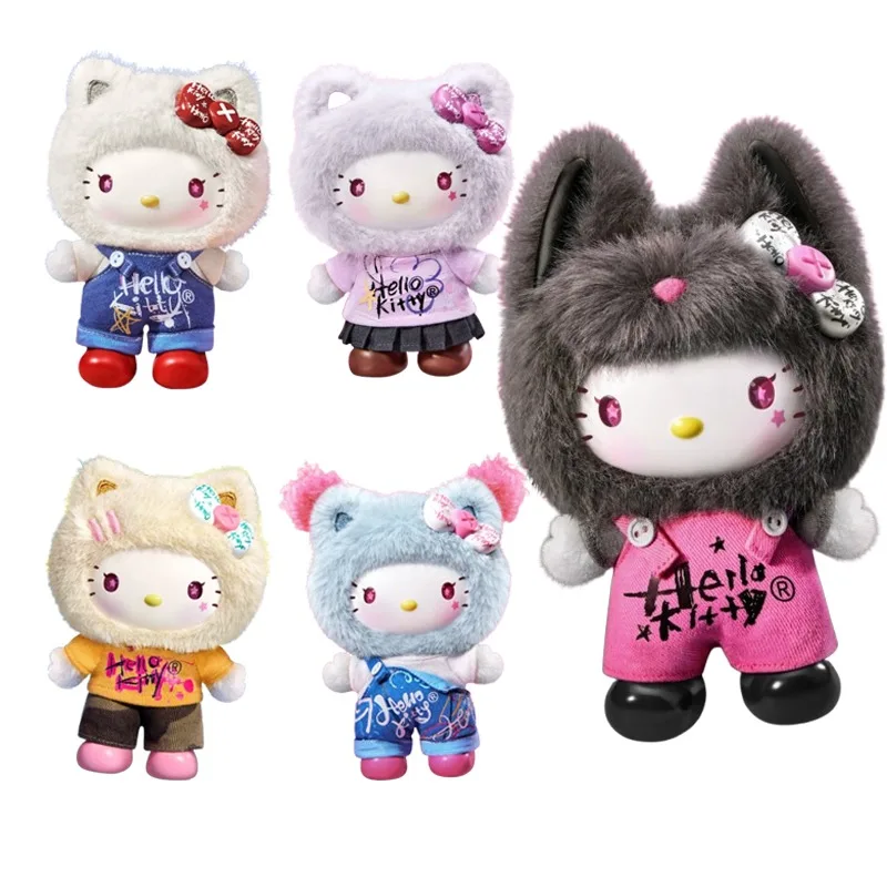 

In Stock Sanrio Original Hello Kitty Graffiti Series Vinyl Plush Blind Bag, Pendant Toy, Surprise Box for Collection & Gift
