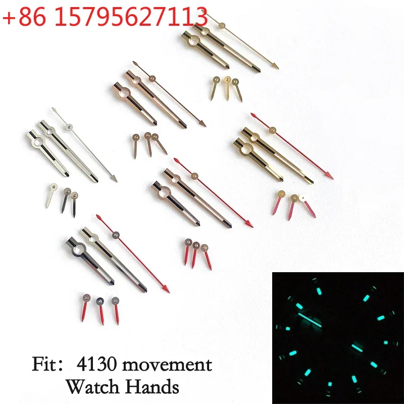Generic Watch Hand 4131/4130 Movement Chronograph Hands Fit RLX Gold/Silver/Rose Gold Color Watch Movement Part