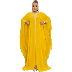 Abayas For Women Dubai Luxury 2024 Chiffon Boubou Muslim Fashion Dress Caftan Marocain Wedding Party Dresses Robe Djellaba Femme