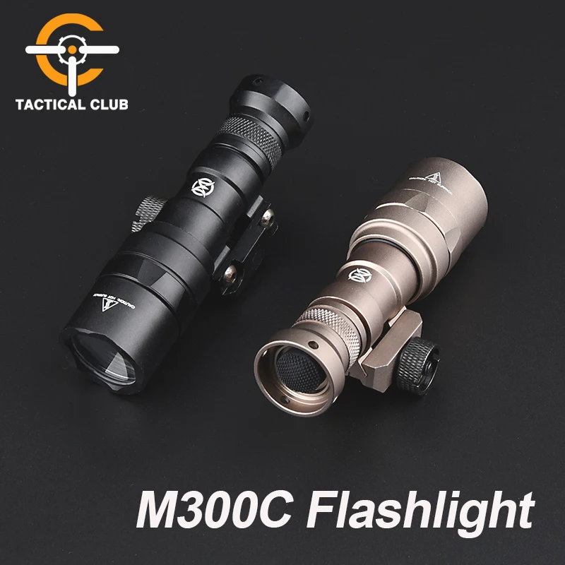 WADSN Tactical SF M300 M300B M300C Airsoft Flashlight Mini Scout Weapon Light AR15 Rifle Metal Torch Fit 20mm Picatinny Rail