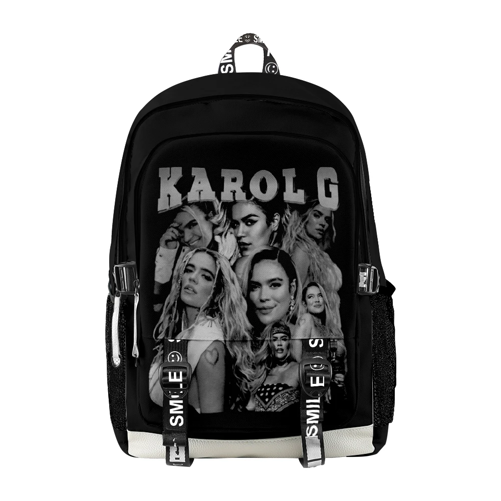 2024 Karol G Backpack 2023 Casual Style School Bag Women Knapsack Men Girls Boys Unisex Bag Bookbag Satchel