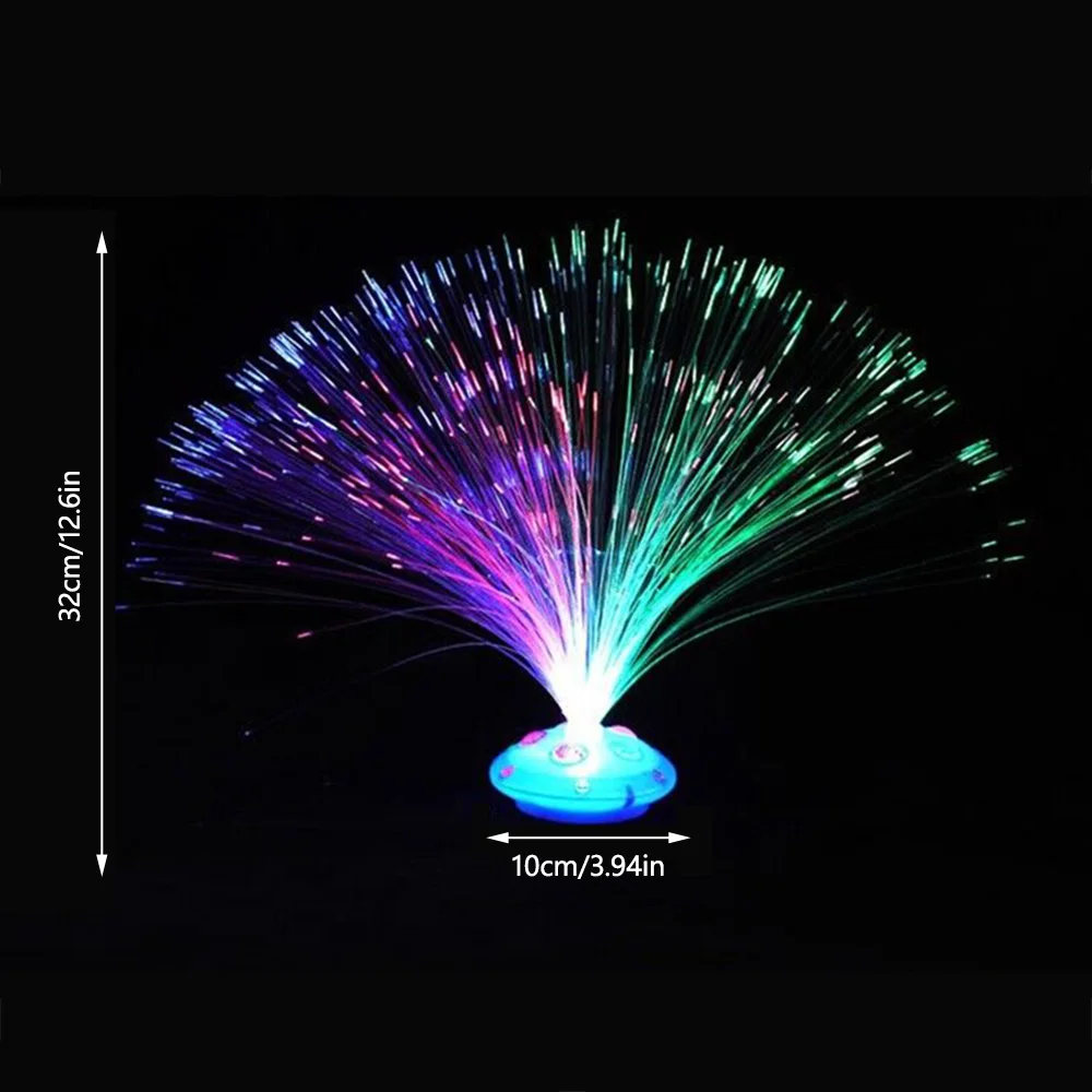 LED Fiber Optic Lamp Multicolor Starry Sky Night Light Fireworks Lights Holiday Wedding Centerpiece Atmosphere Lamp Home Decor