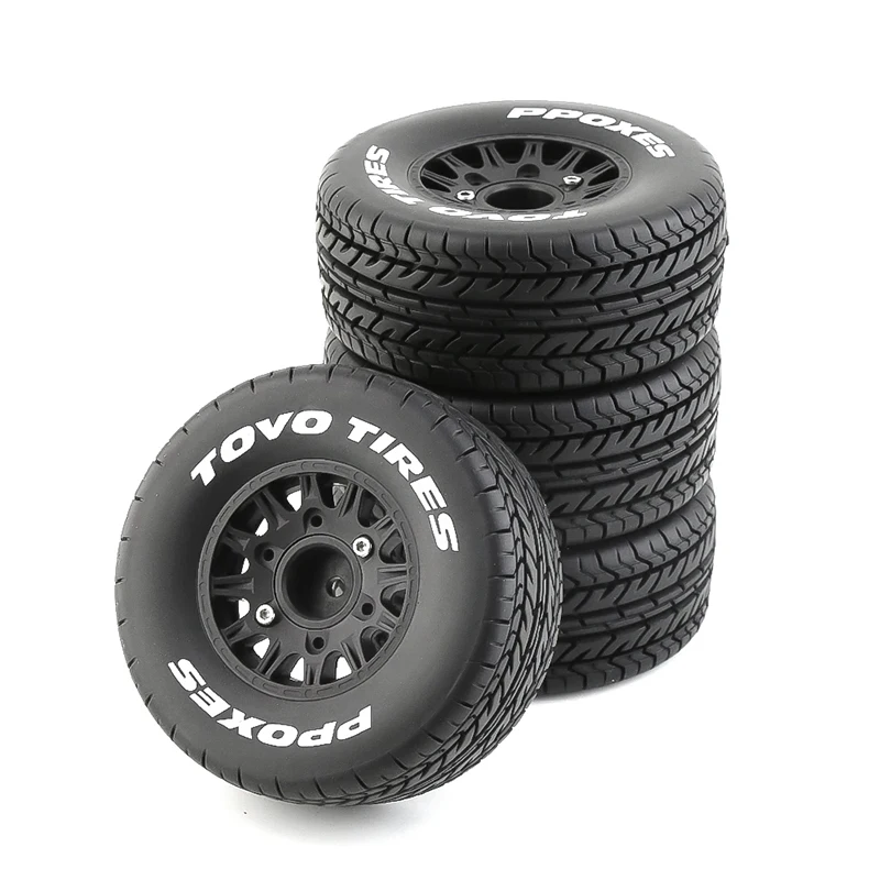 RC Car 4Pcs 113Mm 1/8 1/10 Short Course Truck Tire Tyre Wheel With 12 14 17Mm Hex For Slash Arrma SENTON VKAR RC Car