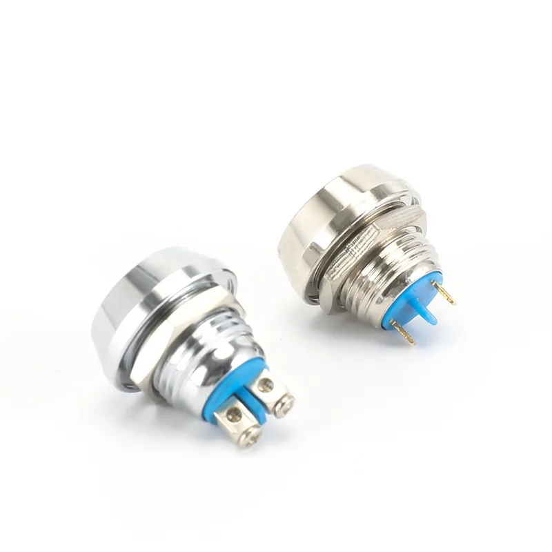12mm Ball Head Metal Push Button Switch, Momentary Type, IP67 Waterproof for Industrial & Automotive Use