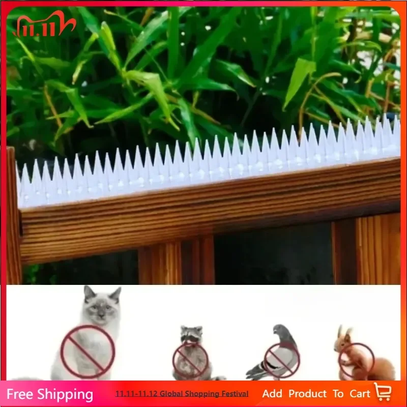1Pc 12CM Plastic Bird Repeller Spikes Fence Wall Cat Anti Pigeon Spike Anti-bird Outdoor Squirrel Garden Fences Animal Repellent