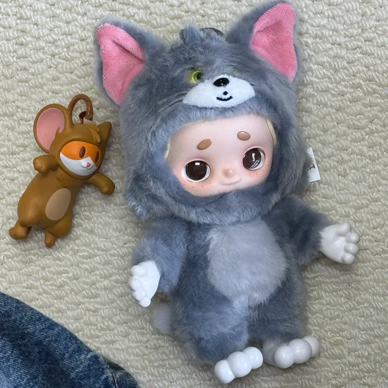 Genuine 52TOYS Nook Tom&Jerry Co Branded Plush Doll Jerry 20cm Action Figure Hanging Card Desk ornaments Cute bag pendants
