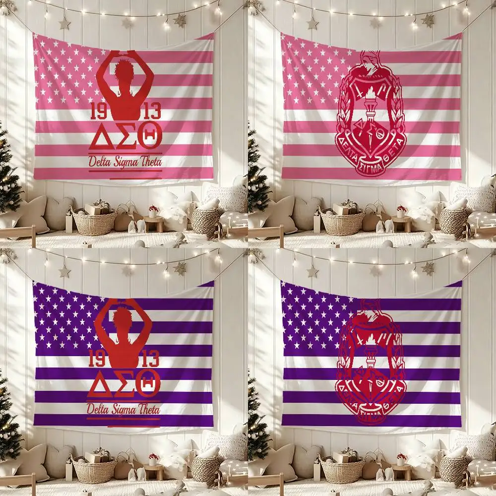 D-Delta S-Sigma Theta Flag Outdoor Decorations for Bedrooms Home Decor Items Decoration Banners