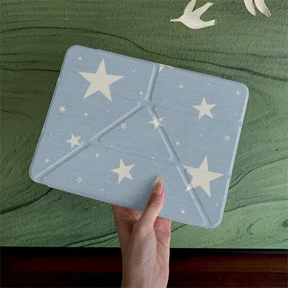 Blue Star Magnetic Buckle iPad Case For iPad Pro 11 13in 2025 iPad Pro 12.9in Air7 10th 11th M4/5 MINI 3+y Fold Protected Cover