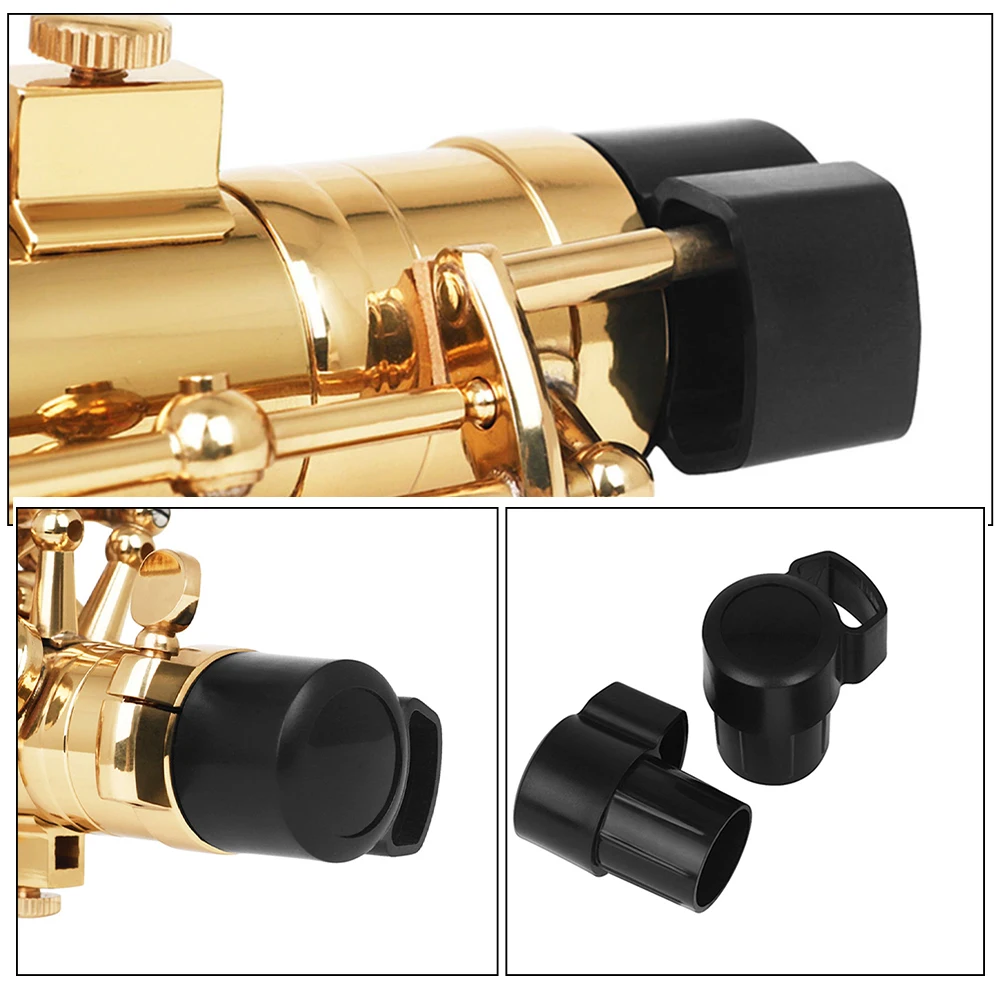 

2 Pcs Saxophone Plug Alto Mouthpiece Protective Cap Accessories Plastic End Caps Bent Neck Key Musical Body