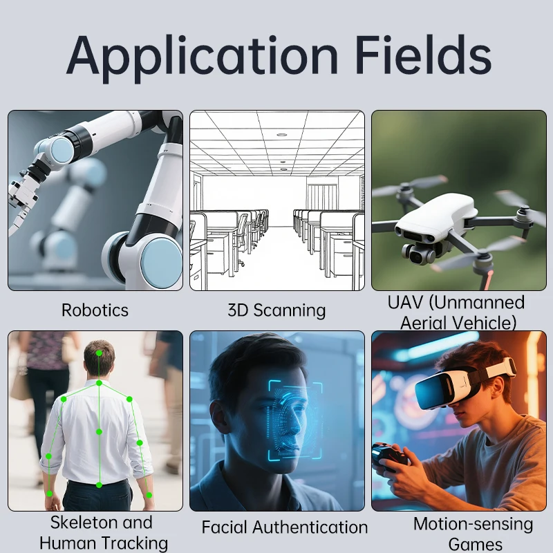 Cámara de profundidad ORBBEC ASTRA Pro 3D rango de 0,6-8M para desarrollo de drones robóticos AI reconocimiento facial con ROS1 y ROS2