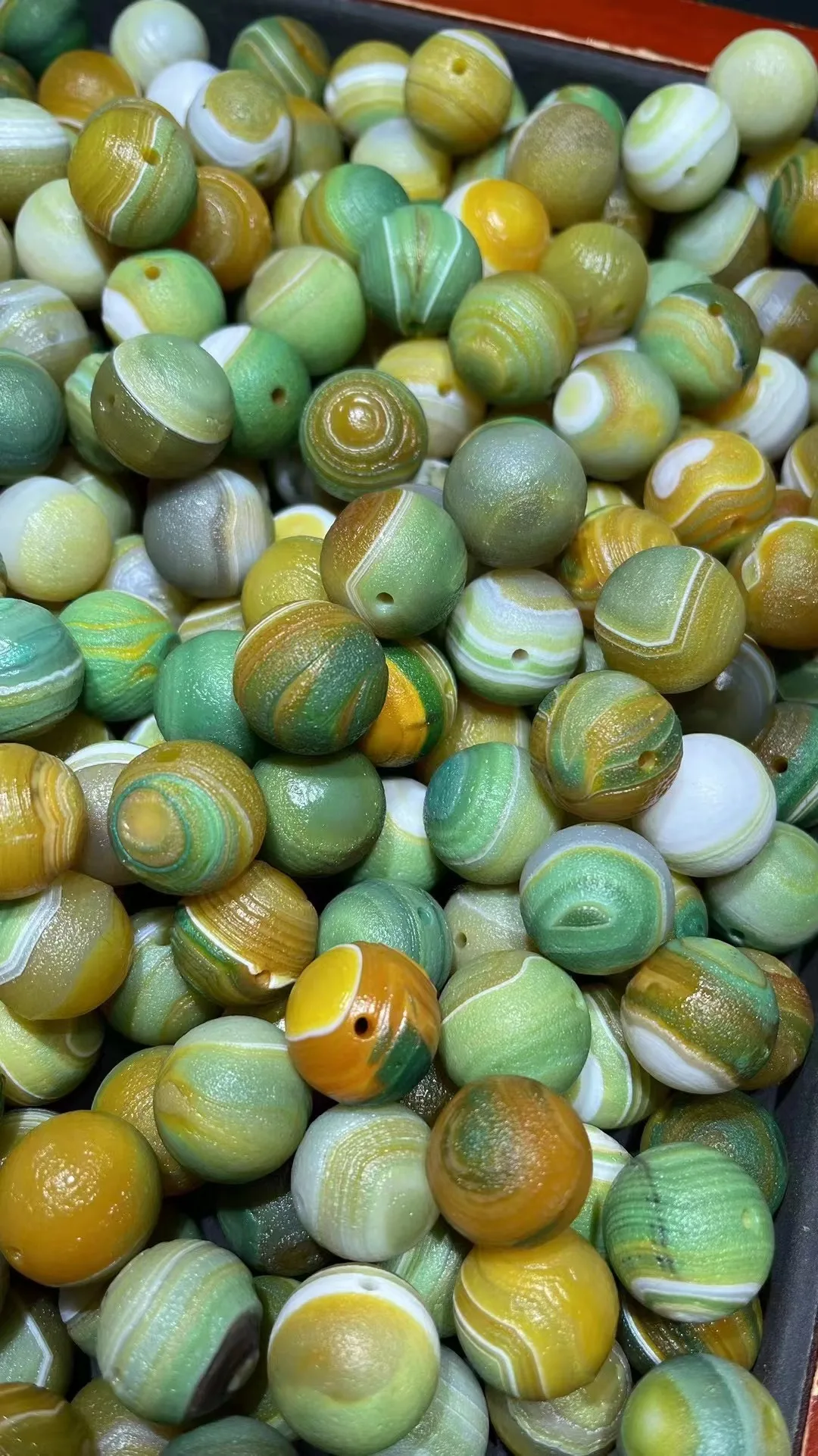 1bag/lot Natural Striped Agate Bird Egg Shaped Round Dzi Wholesale Sizes vary color Pretty stripe Unique beautiful diy Bracelet