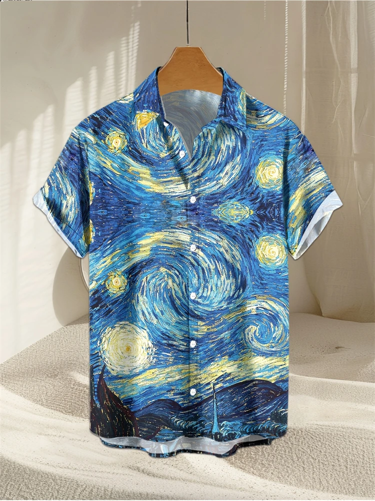 Spring And Summer Men's T-shirt Shirt Fabric Cool Breathable Fashion Pattern Design Simple Style Daily Versatile Men's Shirt