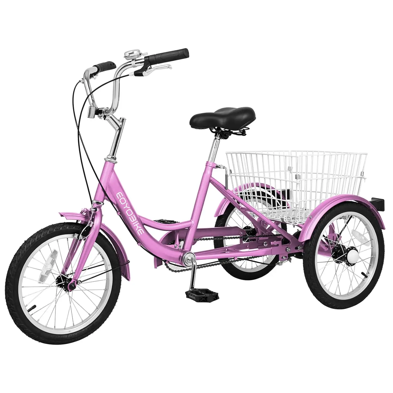 

16 Inch Trike Kids Bike, Single Speed Complete Cruiser Bikes for Boys & Girls, Three Wheel Bikes with Adjustable Height, Custom