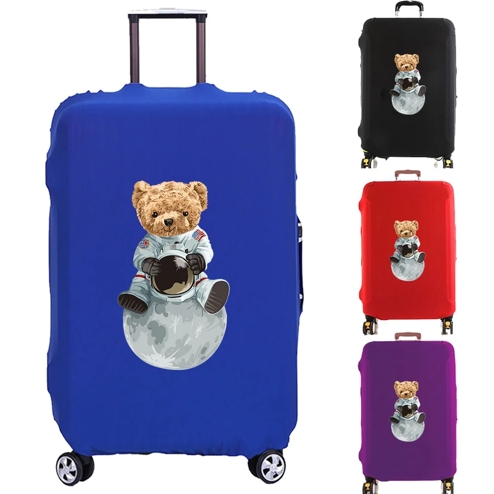 Luggage Cover Suitcase Protector Moon Bear Thicken Elasticity Dust Cover Anti-scratch Protective Case 18-32 Inch Trolley Sleeve