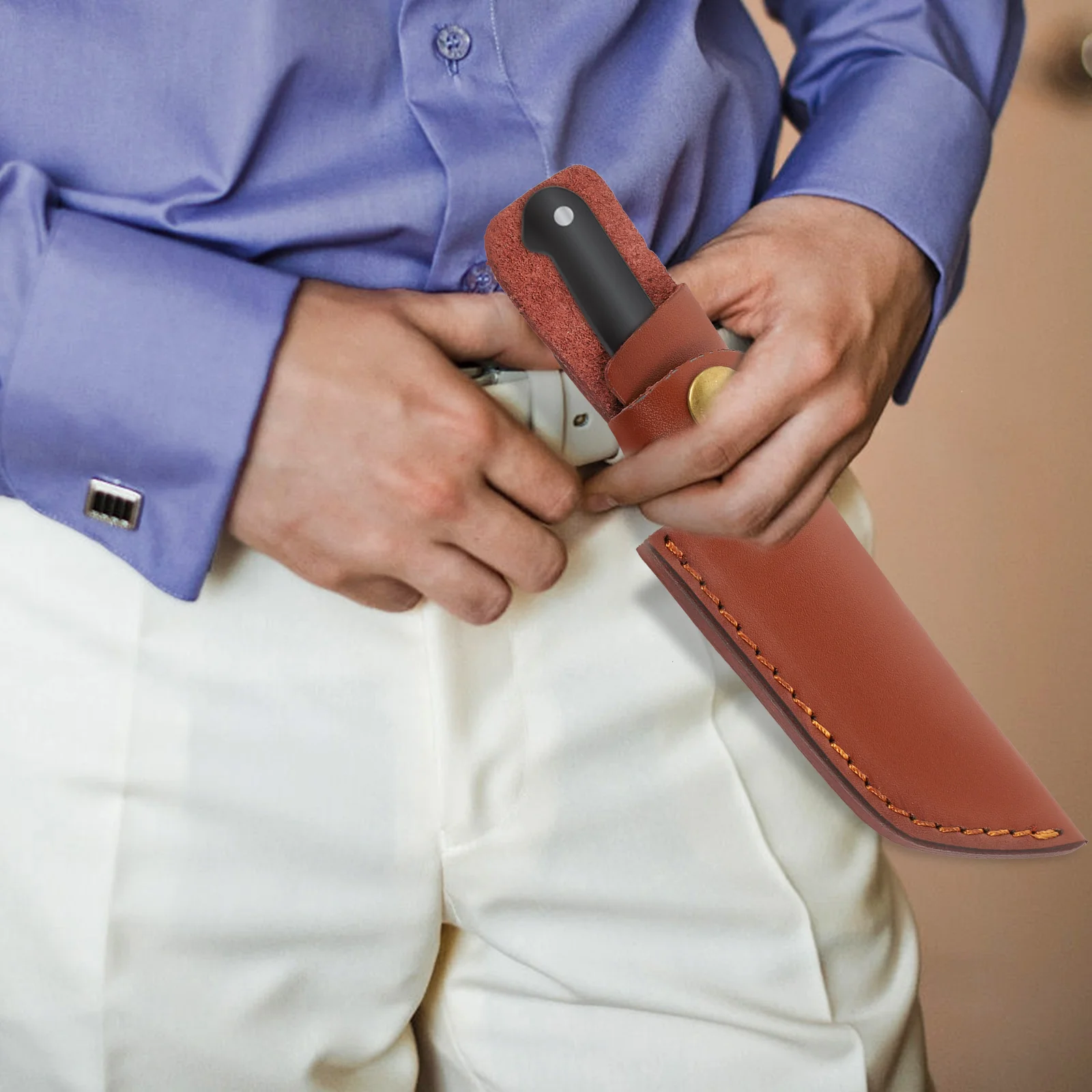 

Cutter Guard Sleeve For Safe Kitchen Accessory Portable Belt-Mounted Knife Sheath Reusable Cutter Cover