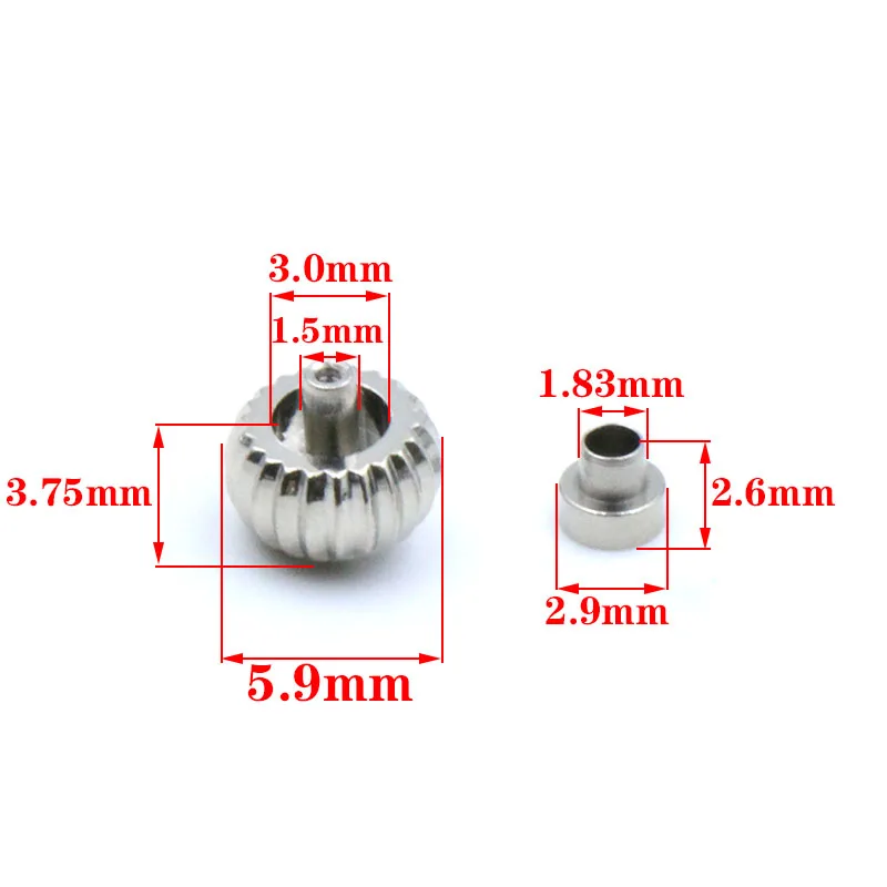 For Montblanc Star Head 5.9mm Watch Handle Crown Tube Accessories