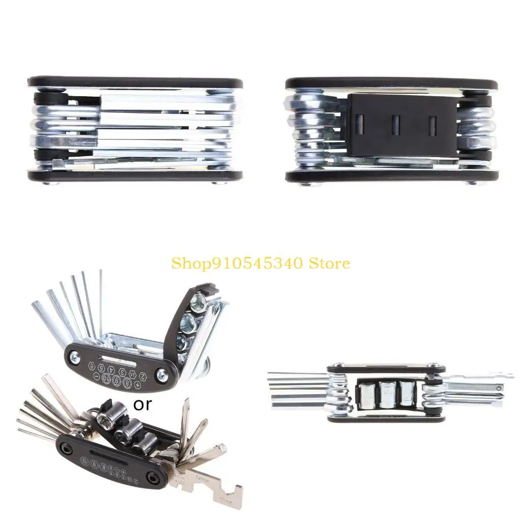 U2JA 13Pcs Portable Motorcycle Cycling Multifunctional Repair Tool Set