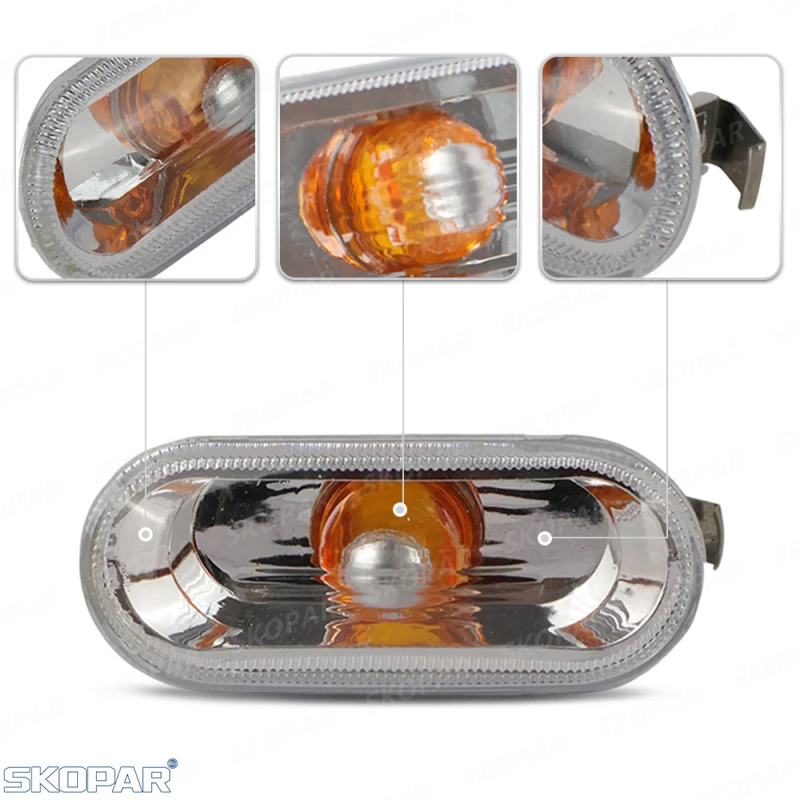 2 uds un par de luces de señal de giro sin bombillas para VW T5 T6 Multivan 2010 2011-2015 indicador lateral lámpara de giro repetidor accesorios de coche