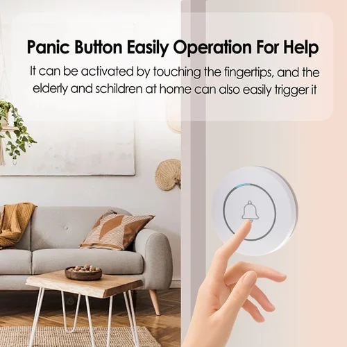 Imagen 2 del producto Topvico 433mhz SOS botón de pánico llamada de emergencia alarma inalámbrica para personas mayores un clic llamada ayuda alarma botón de timbre