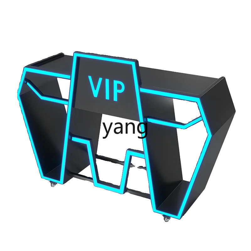 lmm party room mobile DJing table electronic sound room luminous wrought iron stainless steel bar DJ table