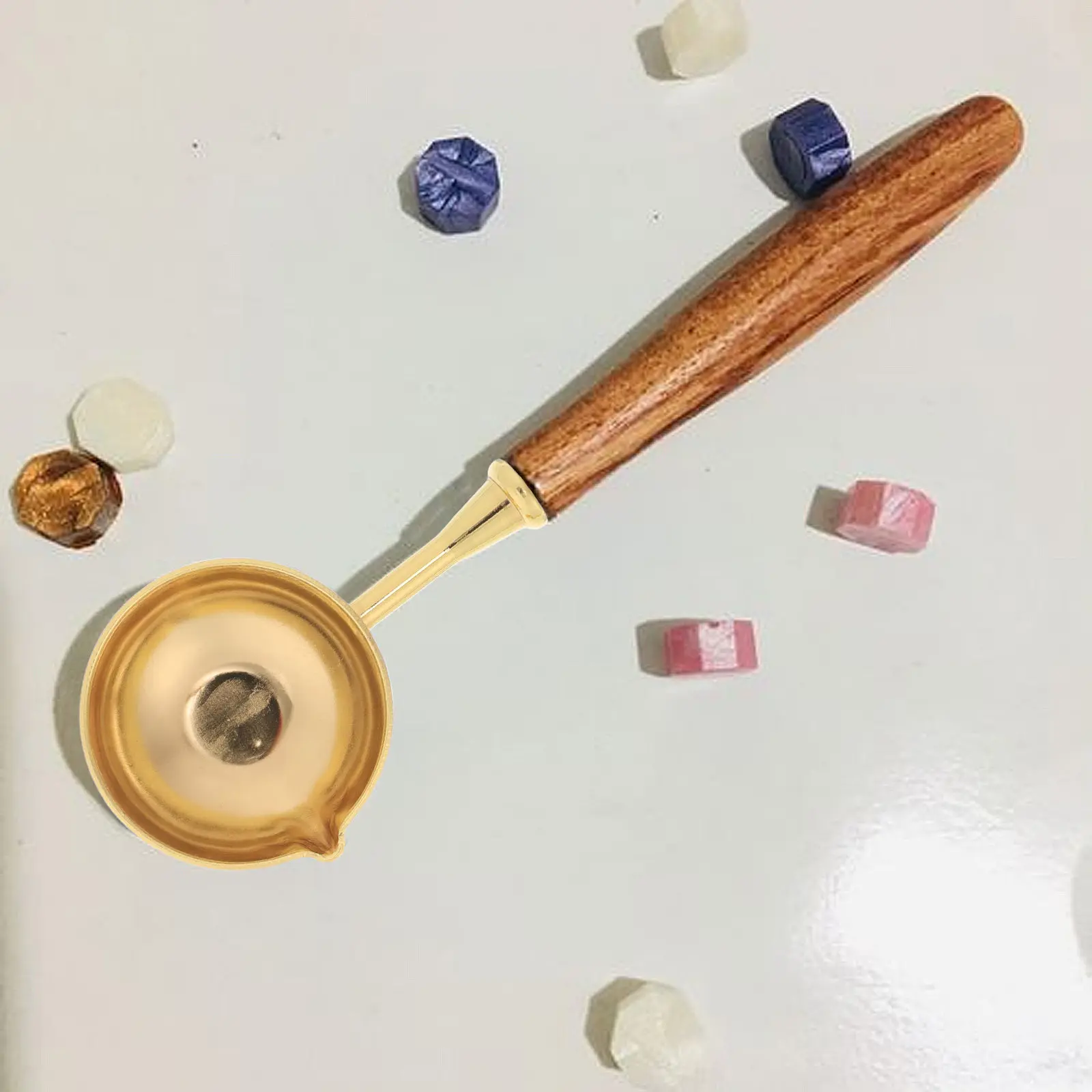 10Pcs Metal Wax Melting Spoon Attachments Nonstick Surface Without Handle for DIY Sealing Wax Stamp Melt Tool Craft