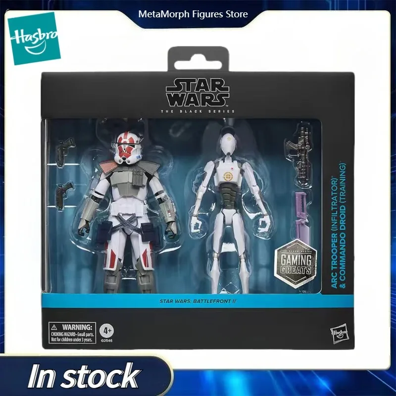Figura de acción original de Hasbro Star Wars The Black Series BATTLEFRONT ARC TROOPER (INFIL TRATOR)/COMMANDO DROID (TRAINING)