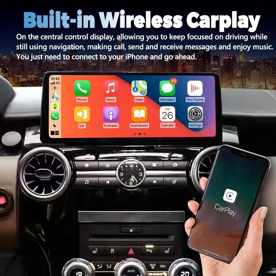 12,3-calowe radio samochodowe Android 14 8Core 256 GB z GPS dla Land Rover Discovery 4 2009-2016 Multimedia Stereo DSP 360 Navigation