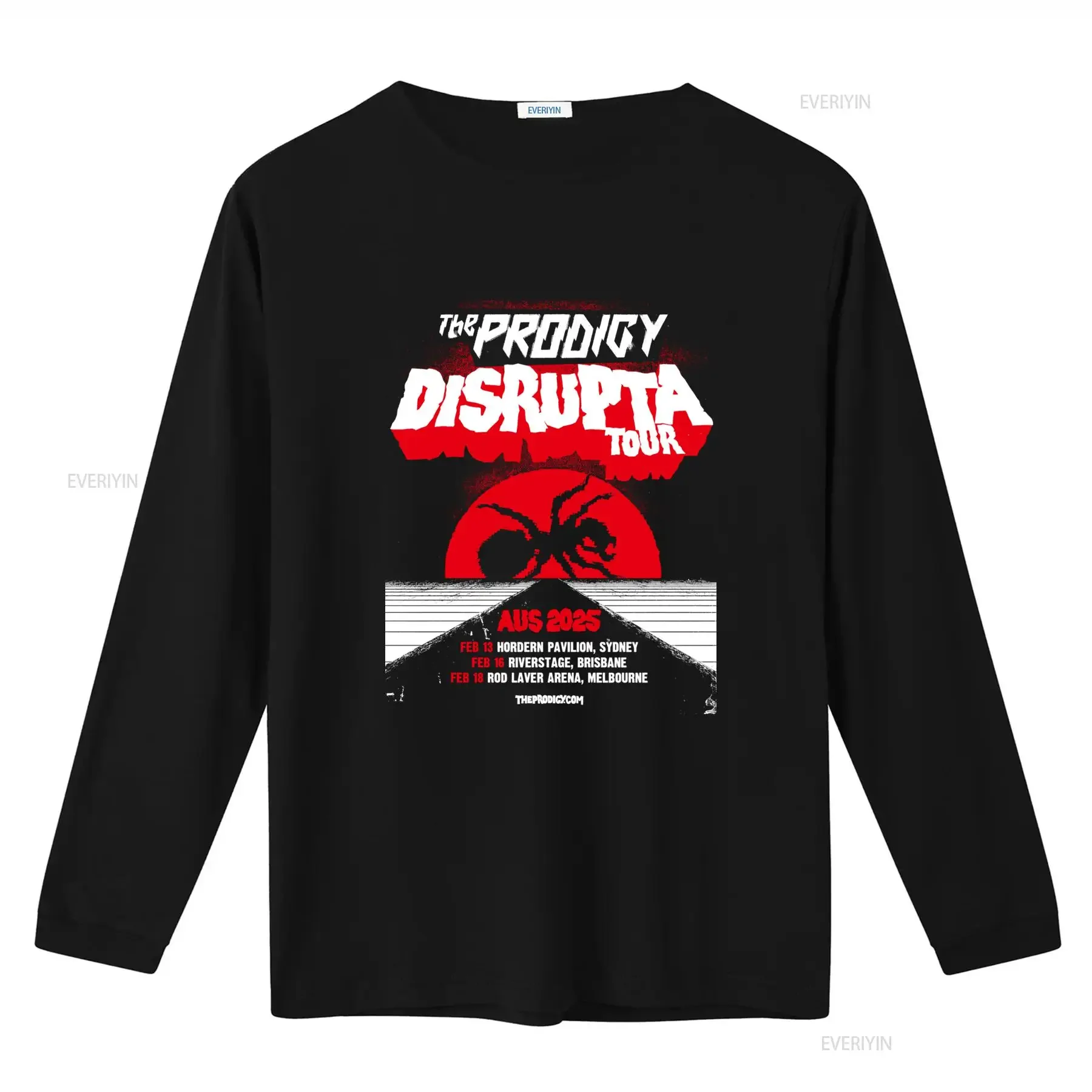 The Prodigy Disrupta Tour 2025 Australia T Shirt For Fans Sizes S 5XL Design GC3346 vintage Washed streetwear Comfortable