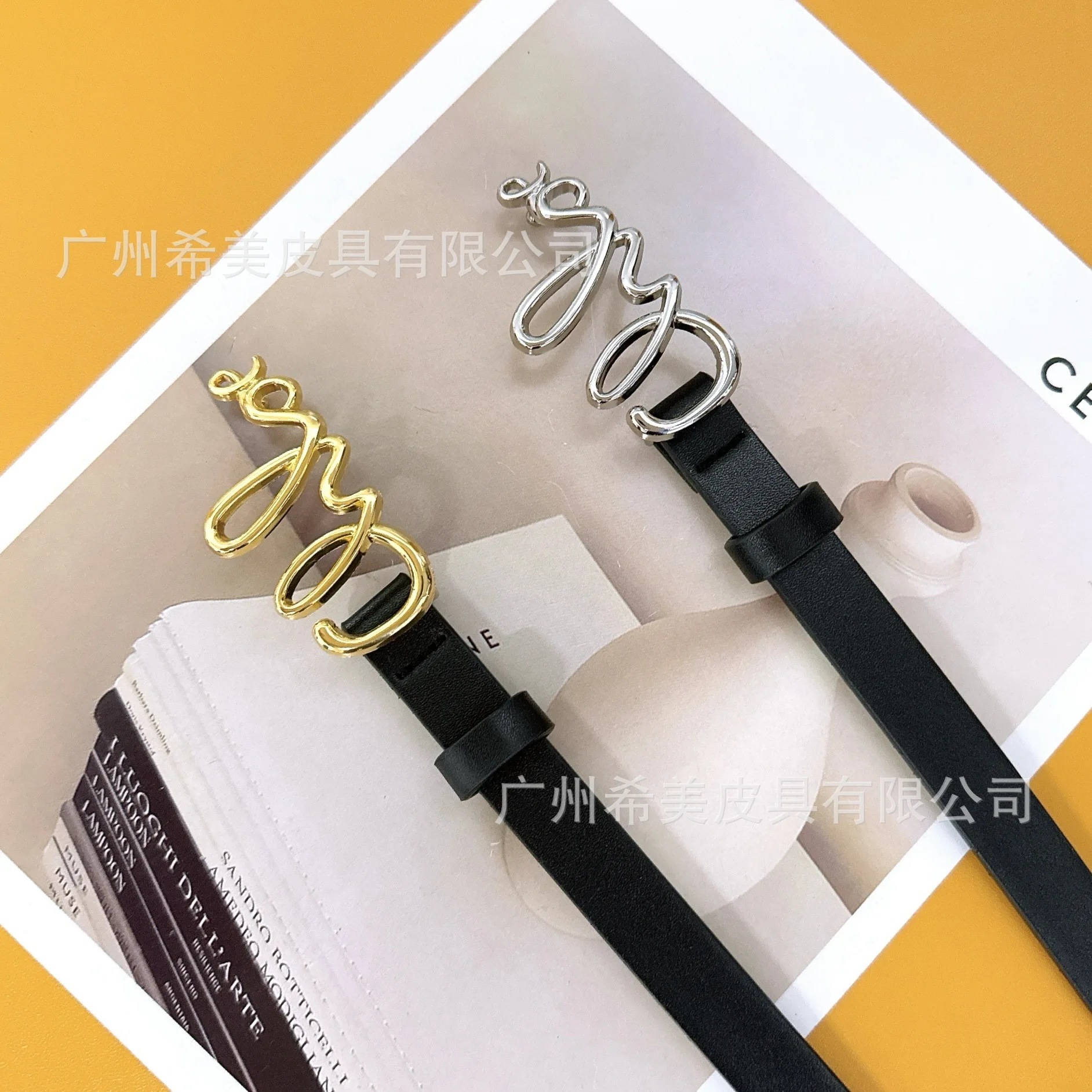 Модный дизайн с минималистичными буквами Ретро Ремень Кожаные ковбойские брюки с пряжкой Джинсовое платье Фирменный ремень Двусторонний