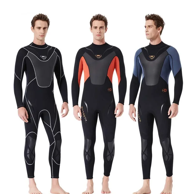 

Mens 3MM Neoprene Full Length Wetsuit Thick Warm and Elastic Comfortable Swimsuit Kayak Surfing Snorkeling Diving Suit