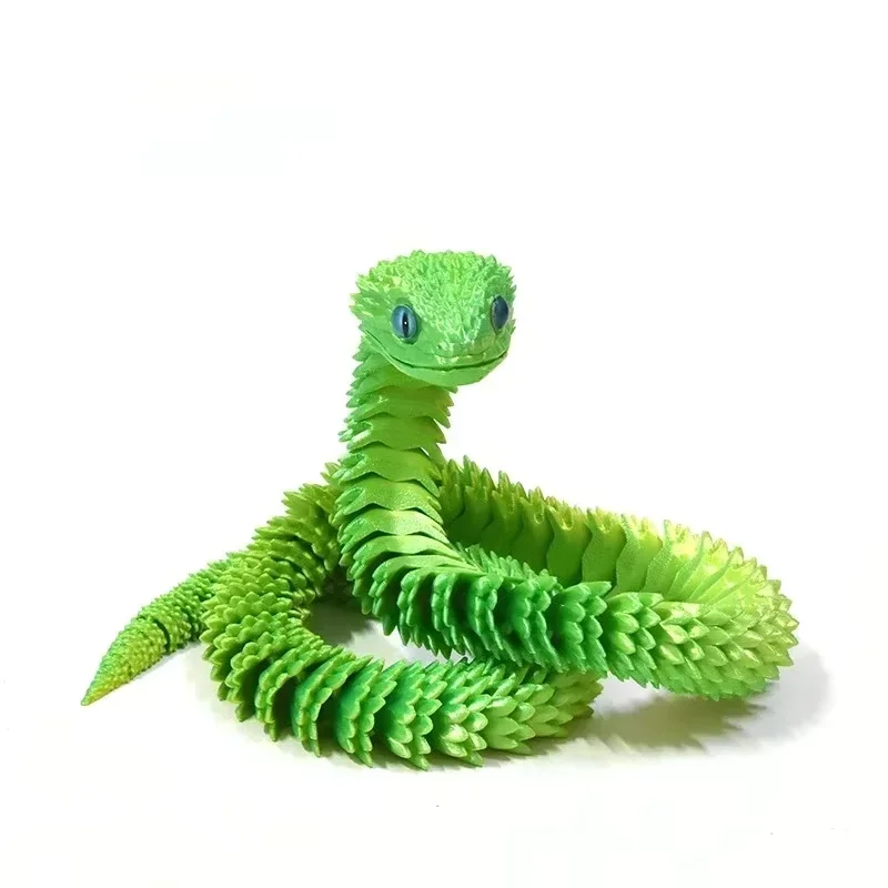 3D-gedruckte Schlange, bewegliches Gelenk, Zappelspielzeug, Figur, Simulationsschlange, Büro, Desktop, Ornament, Geschenke, Kunsthandwerk, Figuren, Miniaturen