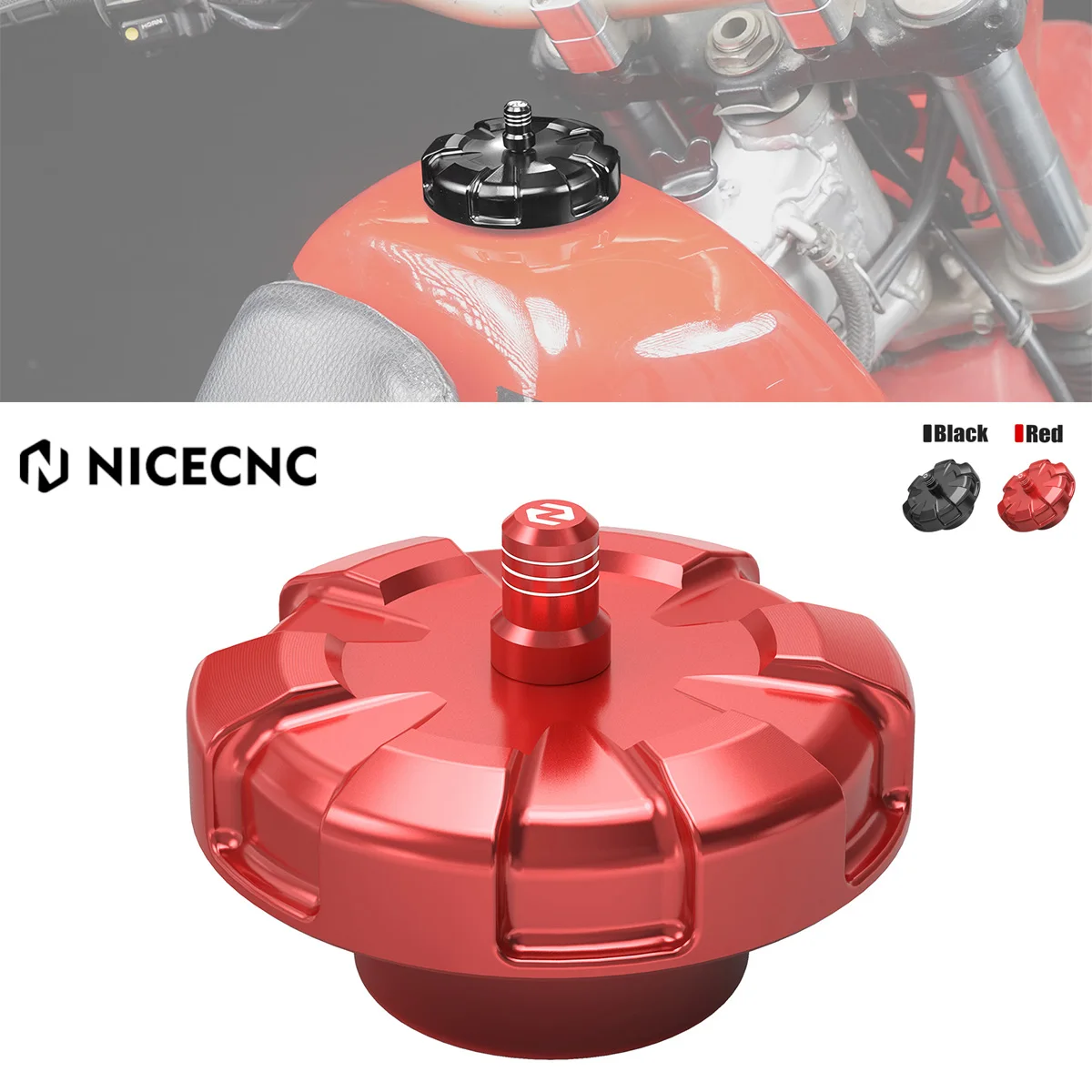 

NICECNC Motorcycle Fuel Tank Cap Aluminum Cover Breather Valve Kit Reinforced Protector For Honda XR650L XR 650L 650 L 1993-2025