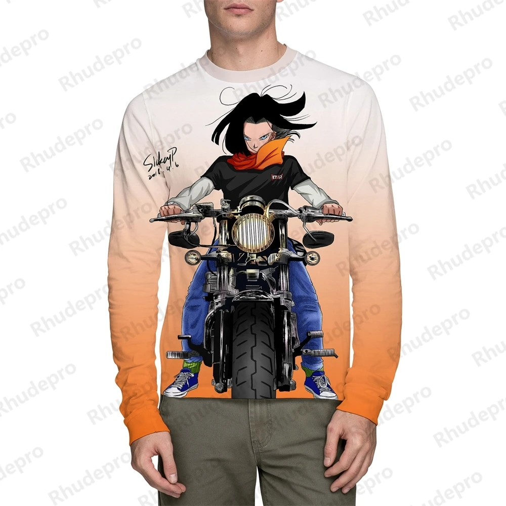 

Dragon Ball Long sleeve T-Shirt For Men Fashion Boy Goku Trend Children's Clothing Vegeta Shirts Hip Hop Tops Summer Anime