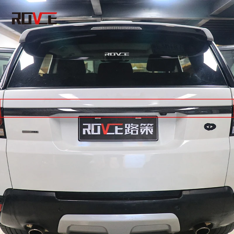 ROVCE For Land Rover Range Rover Sport L494 2014-2022 Car Rear Door Tailgate Trunk Molding Trim Cover Auto Accessories