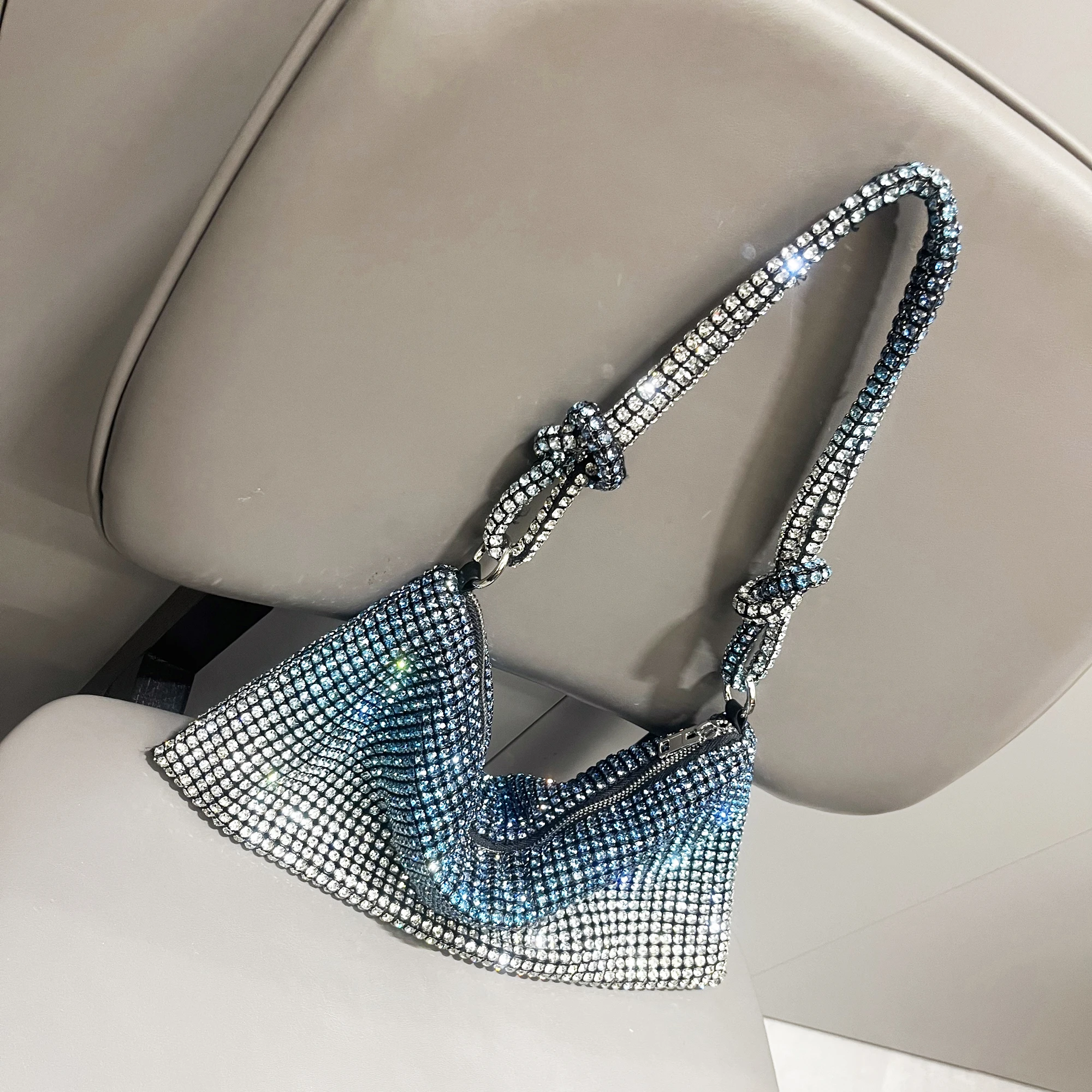 luxury Designer shoulder bag Handle Shining Rhinestones Evening clutch Bag Purse Crystal Purses and handbag Hobo Bags