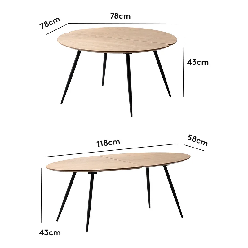 Modern simple wrought iron industrial style coffee table combination living room balcony small round creative edge bay win
