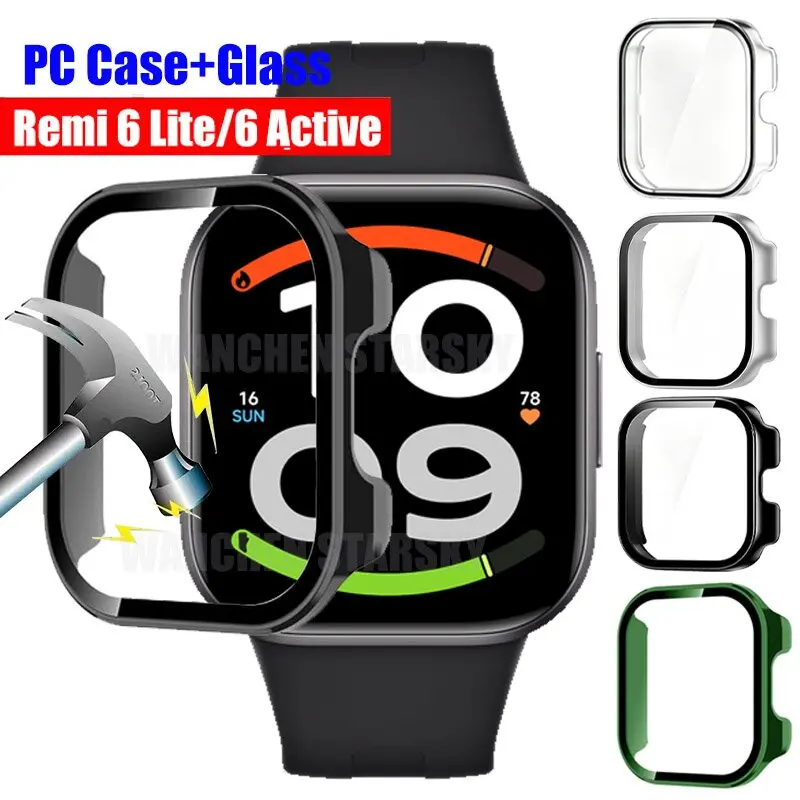 �y�Z�[�����zRedmi Watch 6 Active/6Lite�p�����K���X�P�[�X�A���h�~�X�N���[���v���e�N�^�[�AXiaomi Redmi Watch 6 Lite�pPC�J�o�[