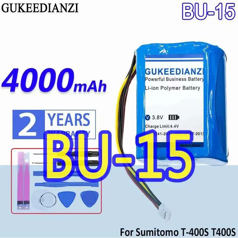 

Safe For Sumitomo T-400S T400S Fiber Melting Machine Power Support Battery Durable 4000Mah BU-15 T400 T400s