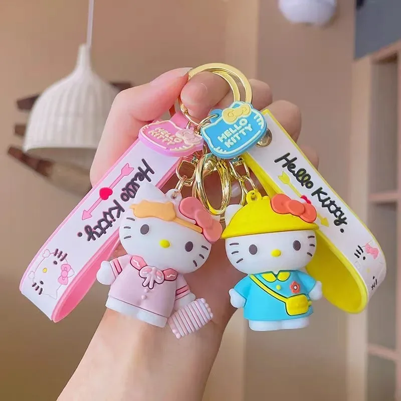 

Sanrio Hello Kitty Keychains Anime Action Figures Cute Toy Anime Key Backpack Decoration Model Children Birthday Christmas Gifts