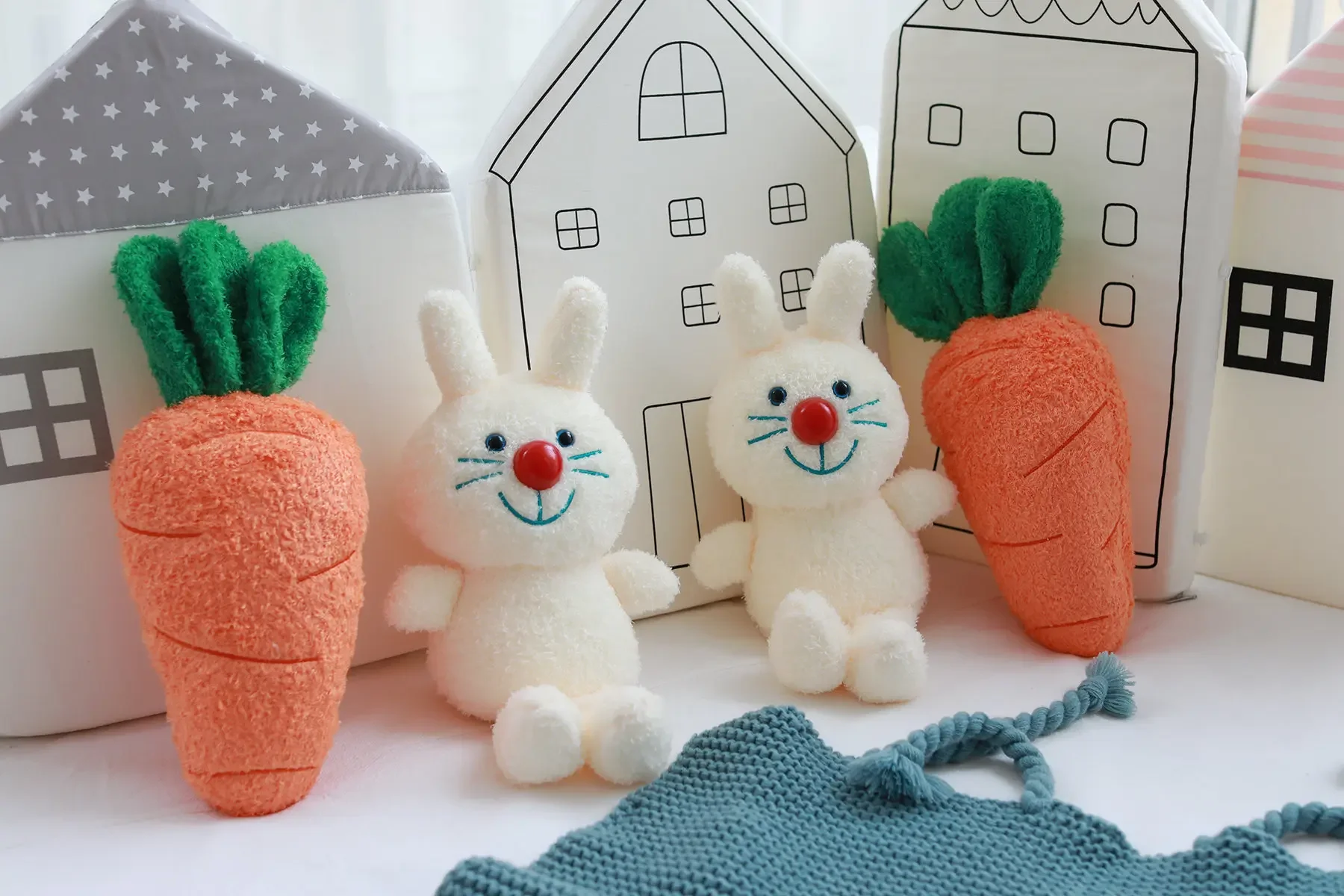 Children\'s photography props in film studios cute rabbit decorations fabric toys gifts dolls radish scenes matching