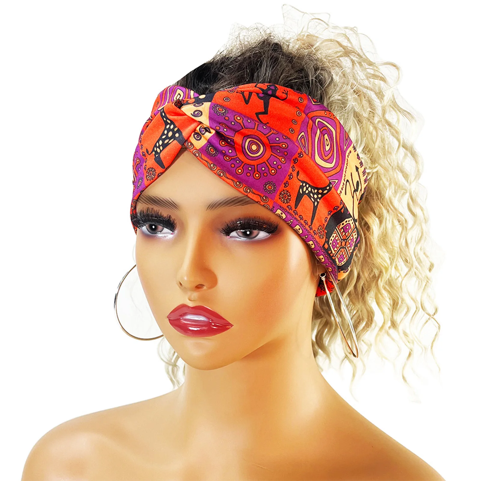 Women's Elastic Sports Headbands Running Fitness Headband Twisted Design Hairband for Workout Gym Yoga Hair Band