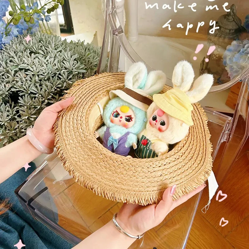 2025 Genuine Baby Three Macaron Rabbit Series Plush Blind Box Tide Play Pendant Cute Doll Surprised Valentine'S Day Girl Gift