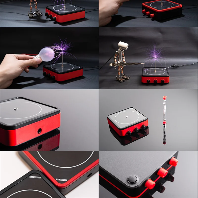 8cm Music Tesla Coil Artificial Lightning Desktop Bluetooth Toy Creative Gift Electric Lightning In The Hand Science Experiment